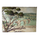 Painting The Avignon Bridge impressionist landscape Oil on canvas 30s 40s