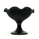 Sugar bowl, New Postmodernism, black hyalite glass, Ząbkowice, Poland, 1970s