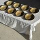 Set of 8 brown-rimmed stoneware deep plates Atelier Saint Simon D19.5