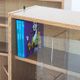 Set of 4 vintage CD shelves with glass doors, France 1990