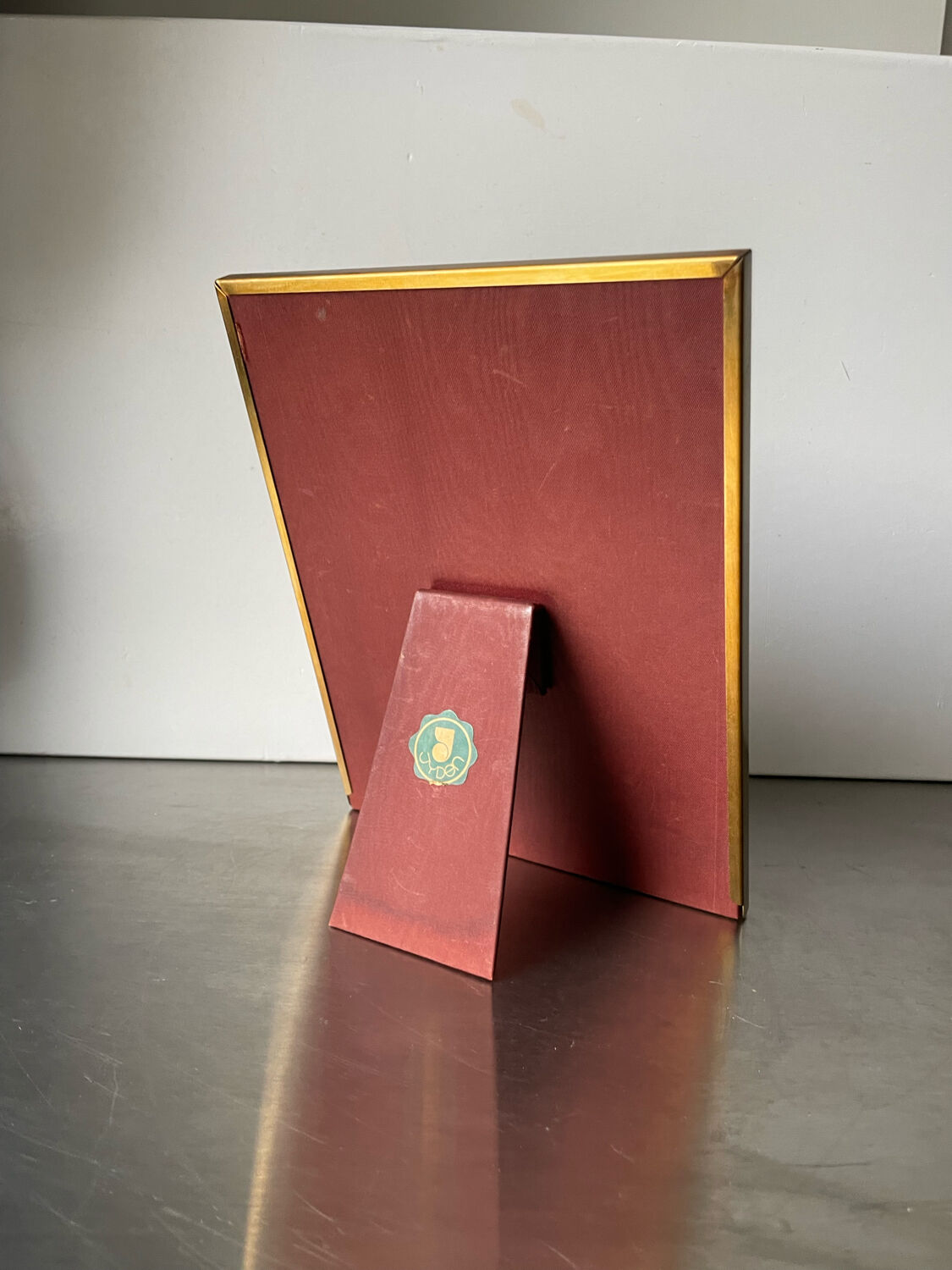 Danish Design vintage MCM  scandinavian brass frame 22.5 cm x 17 cm