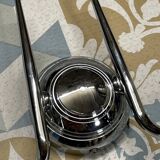 Wall light with 2 chrome-plated metal and glass globes