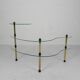 Etagere with 3 glass plates, kidney shape, 1950s
