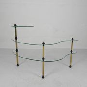 Etagere with 3 glass plates, kidney shape, 1950s