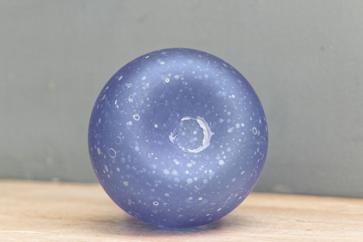 Vase en verre soufflé, bullé