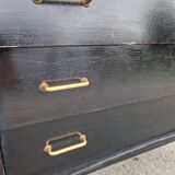 Old chest of drawers with compass feet