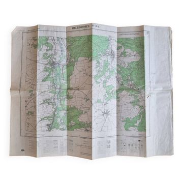 Carte ancienne de Malesherbes 3-4 - 1/25000ème (1970)