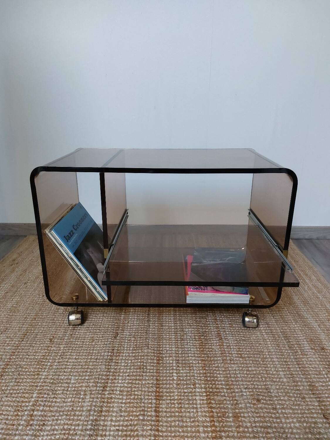 Table Michel Dumas plexiglas 1970