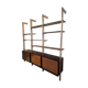 Wall shelves in wood, stainless steel and glass Roche Bobois