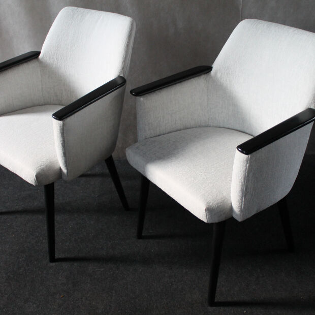 A pair of armchairs, 70s.