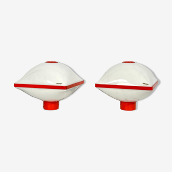 Space Age set of two table lamps by Stilux Milano. 1970s
