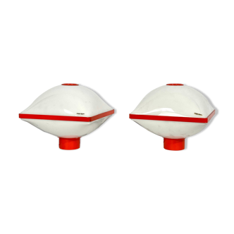 Space Age set of two table lamps by Stilux Milano. 1970s