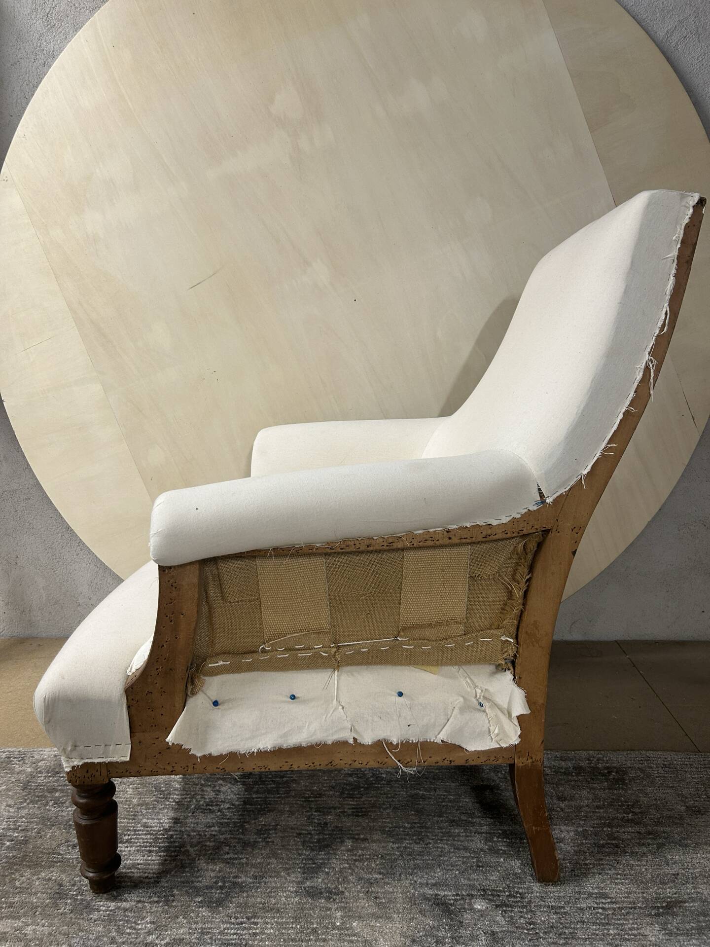 Fauteuil anglais en blanc