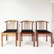 Ensemble de 6 chaises en teck, style Mid-Century, Danemark, années 1970.