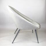 Fauteuil beige Shell des années 70