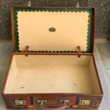 Rare old English suitcase stamped with the royal crown