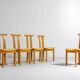 Set of postmodern high-back Italian dining chairs, 1980s