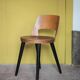 Chaise Baumann modèle Mondor, chaise bois vintage, chaise d'appoint