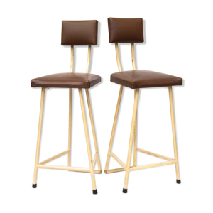 Paire de tabourets vintage