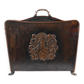 Mid-Century Magazine Rack in Hammered Copper, France, 1890s