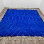 Tapis azilal bleu en laine 250cmx150cm