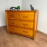 Gauthier Maison chest of drawers in solid pine, 1980s