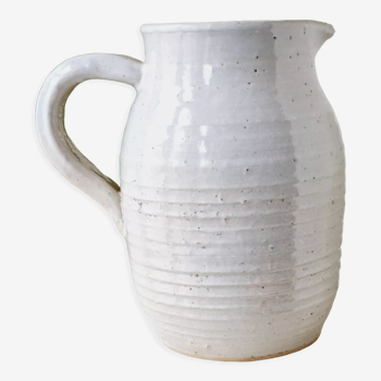 Speckled stoneware pitcher