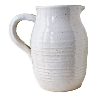 Speckled stoneware pitcher