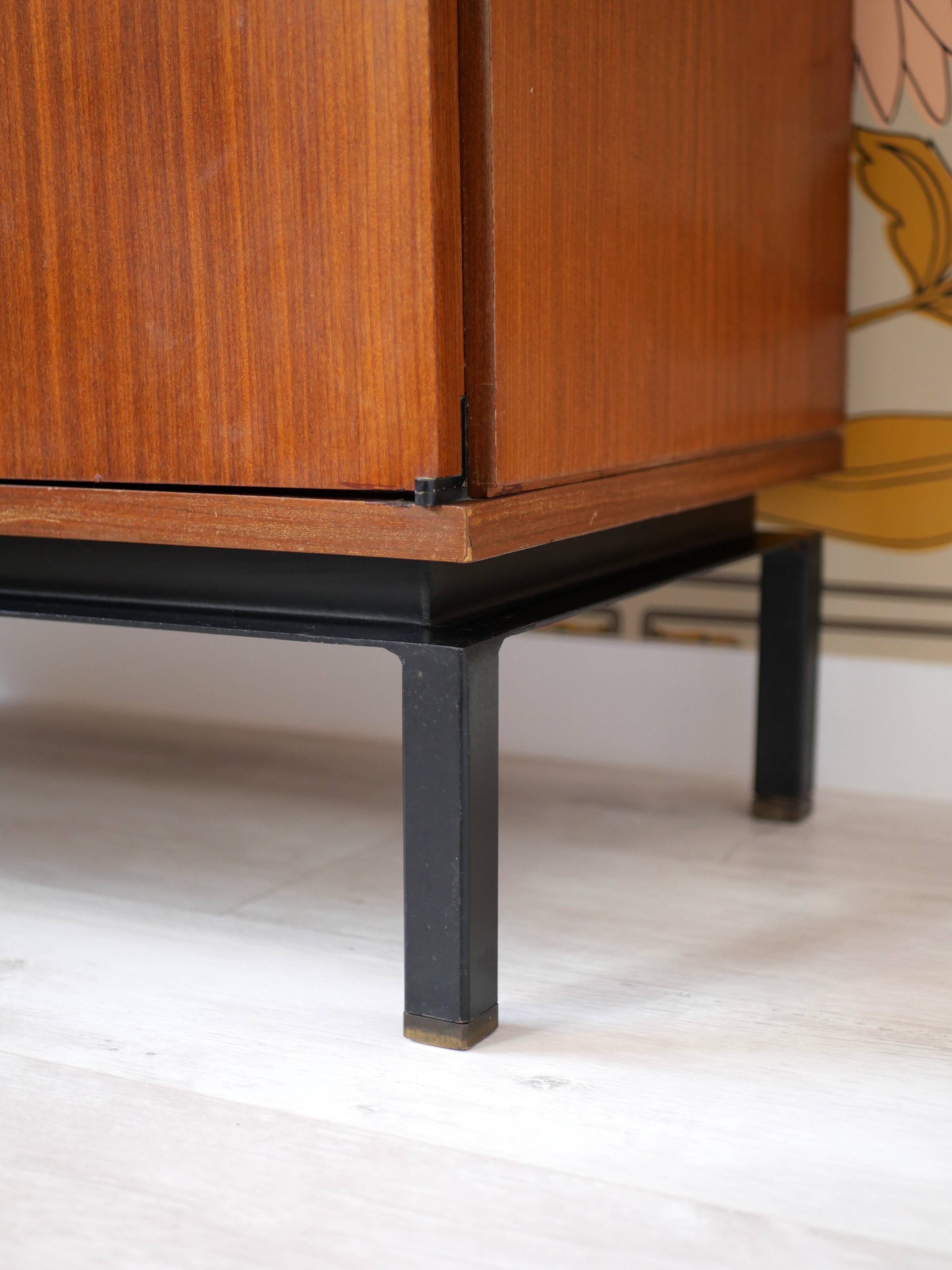 Modernist buffet by Marcel Gascoin from the 1950s - Alvéole collection