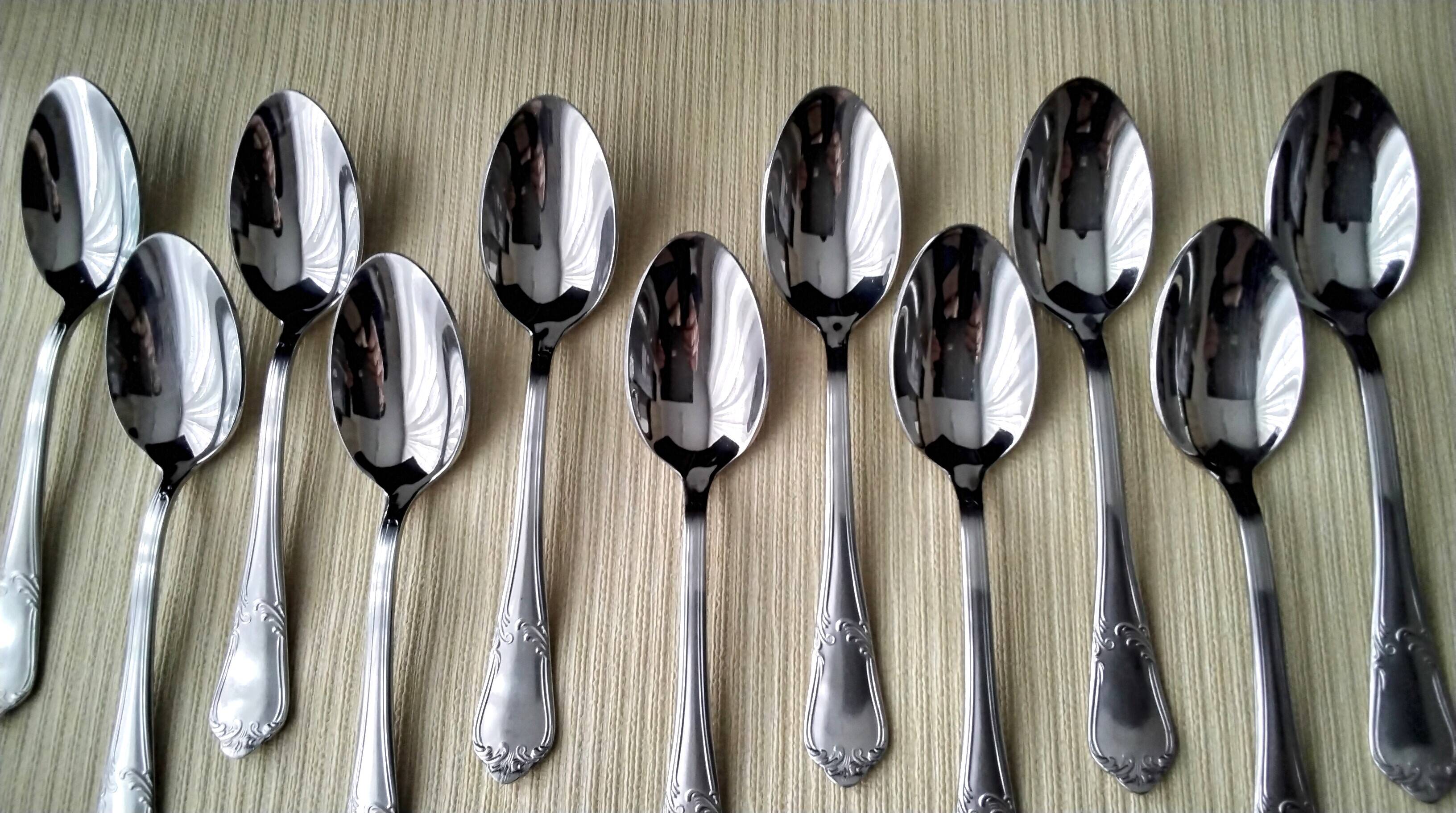 11 Guy Degrenne Rocaille Pattern Teaspoons