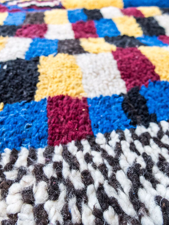 Azilal, 225 x 123 authentic hand made wool rug