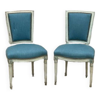 Paire de chaises de style Louis XVI