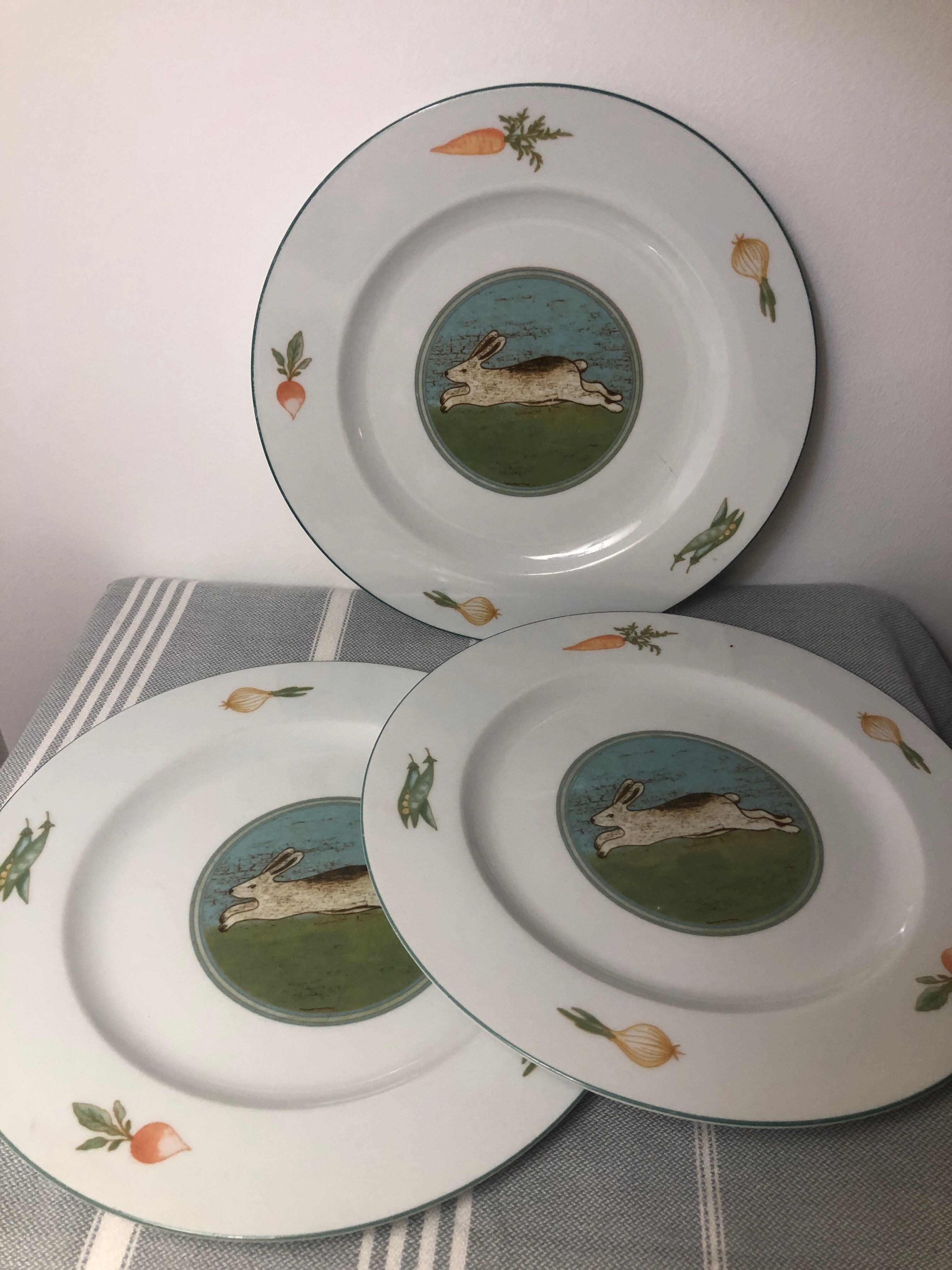 Hunter plates in fine German porcelain GIESCHE