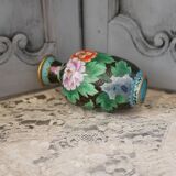 Chinese cloisonné vase, chrysanthemum motif