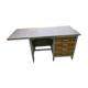 Children's desk in wood, patinated gray