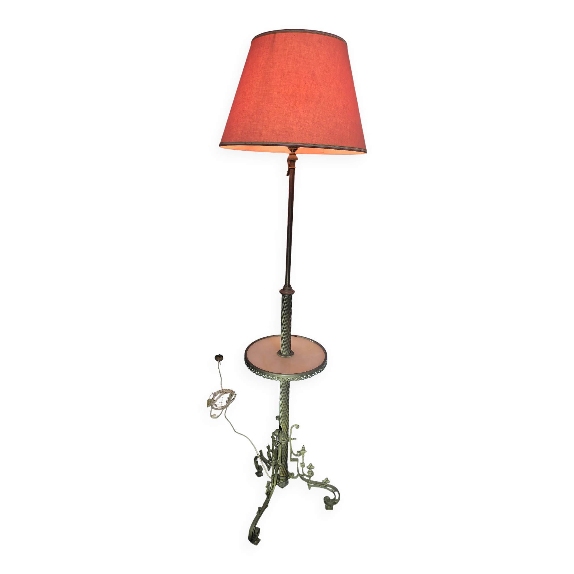 Napoleon III floor lamp in bronze and brass