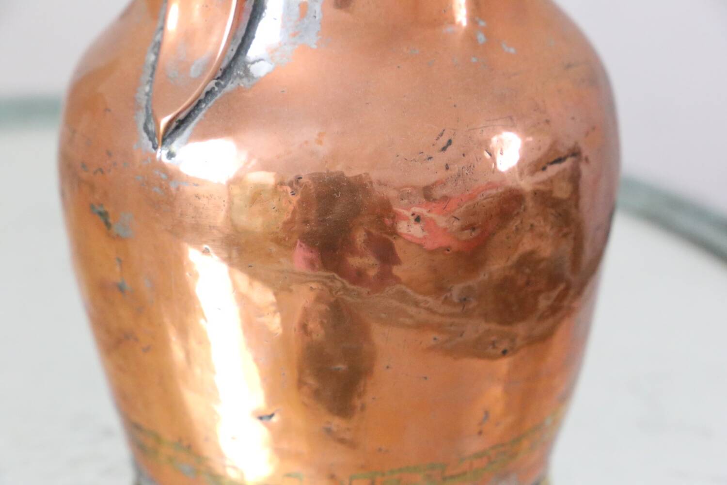 Antique coquemar, pitcher, antique copper, 19th century