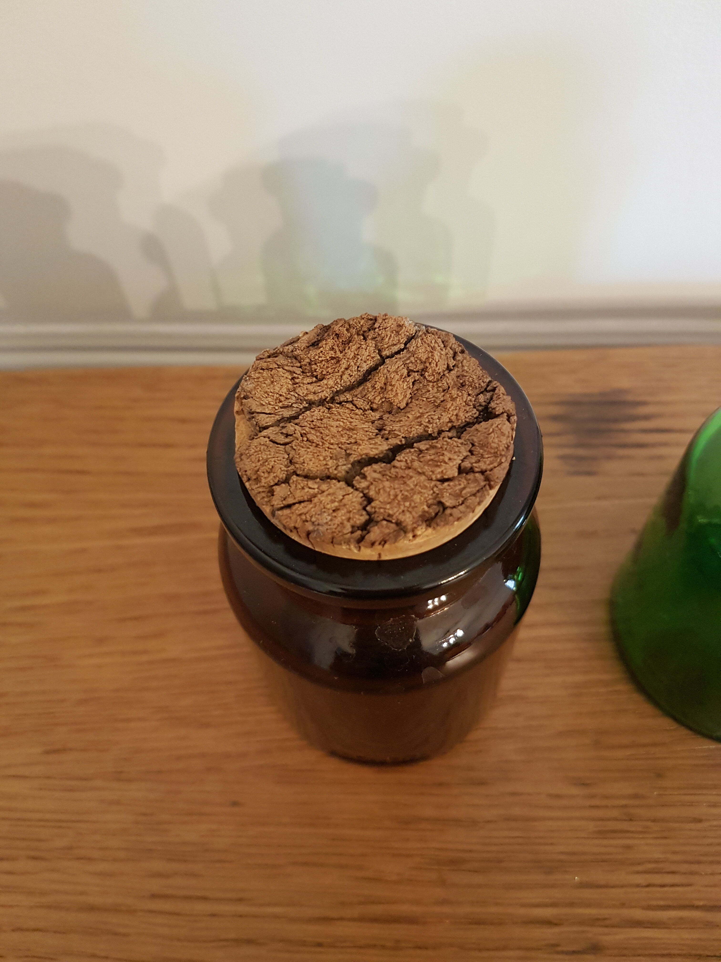 Set of two apothecary bottles