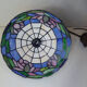 Suspension luminaire tiffany verre fleur de lotus vintage