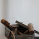 Old wooden military box