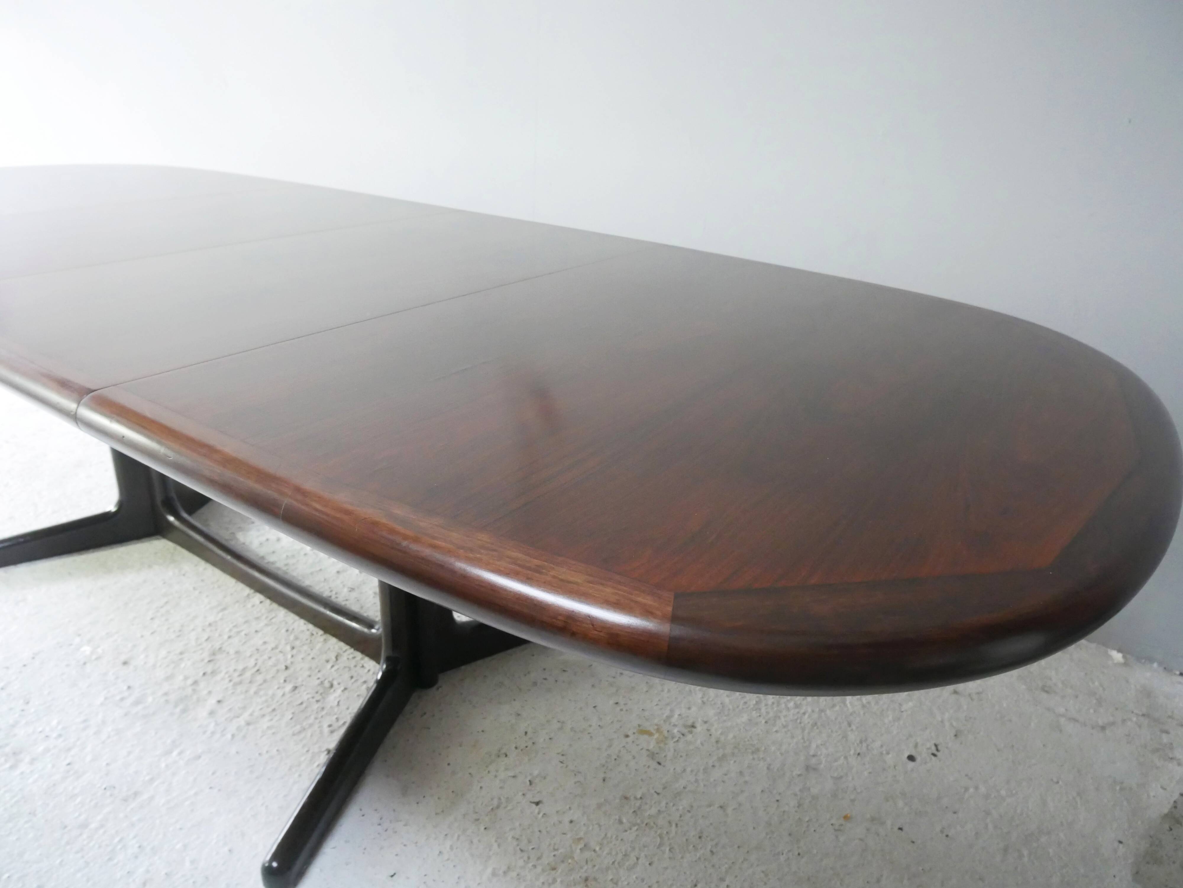 1960’s mid century danish rosewood large dining table by edvard valentinsen