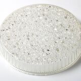 Large Vintage Pressed Glass Fruit Bowl / Rare Clear Glass Centerpiece