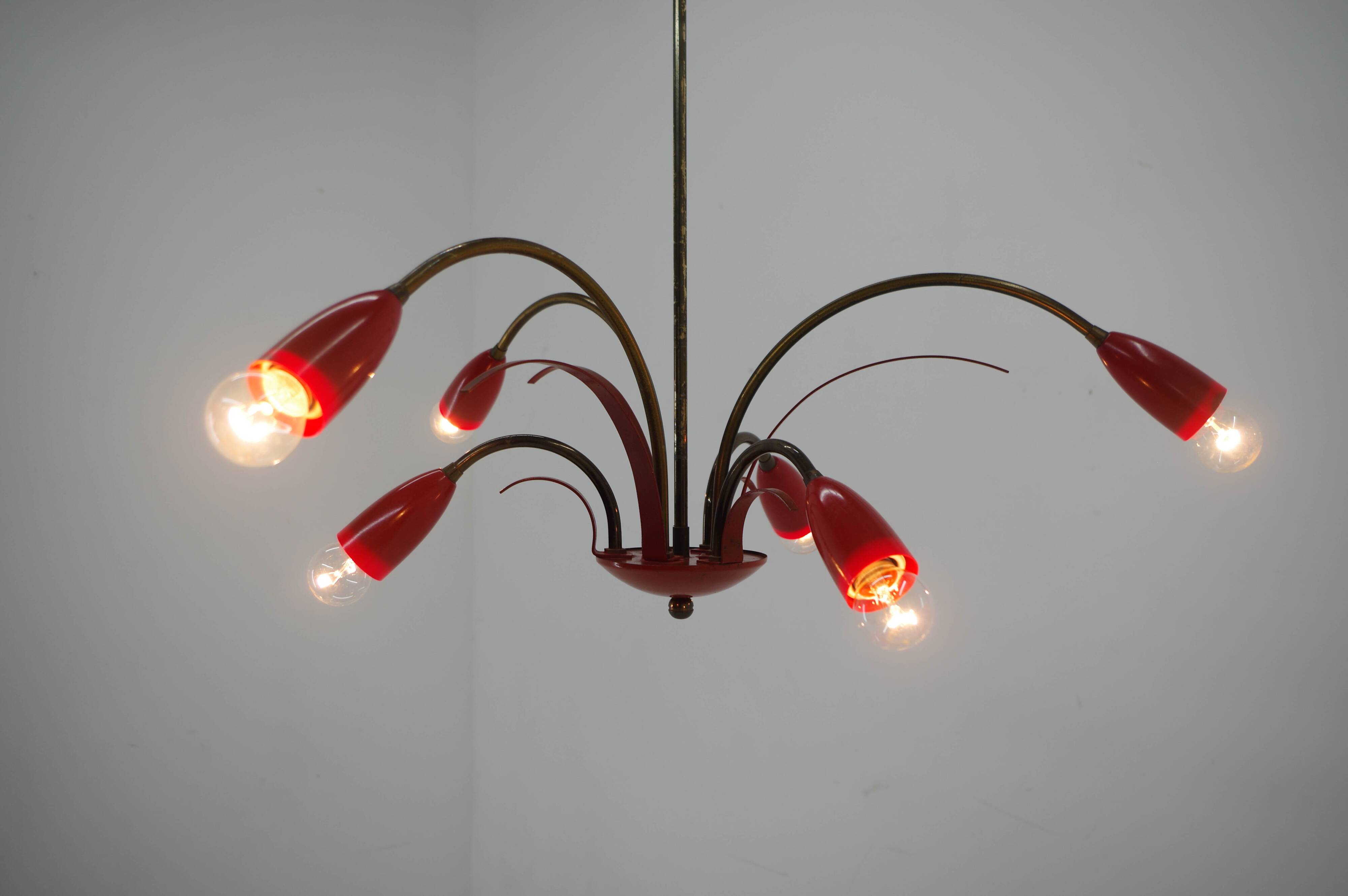 Sputnik design chandelier, Italy 1960s