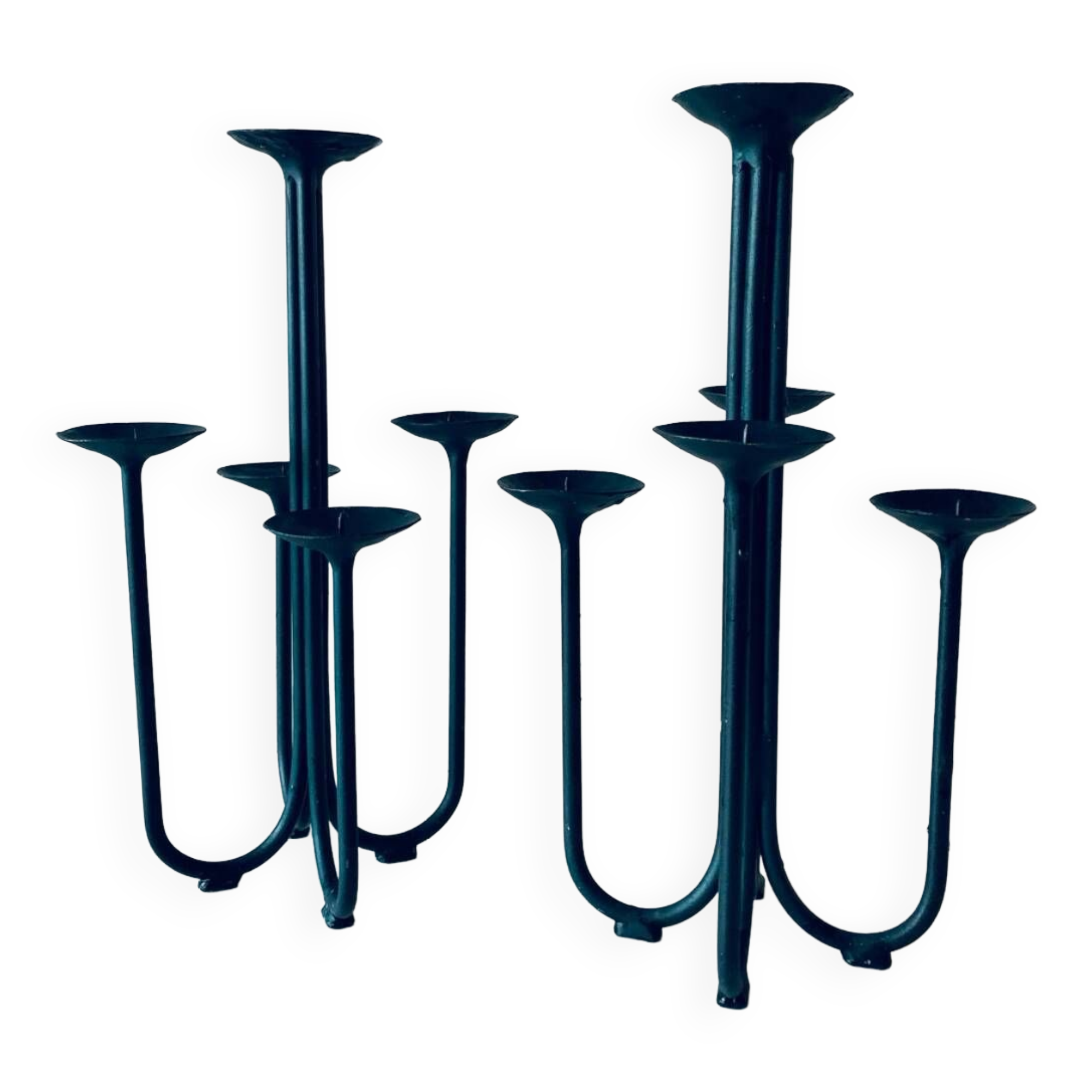 Pair of 5-branched candlesticks