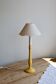 Vintage wooden bedside lamp painted yellow – Lampshade