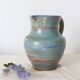 Glazed earth jug, artisanal pottery, rustic, vintage french