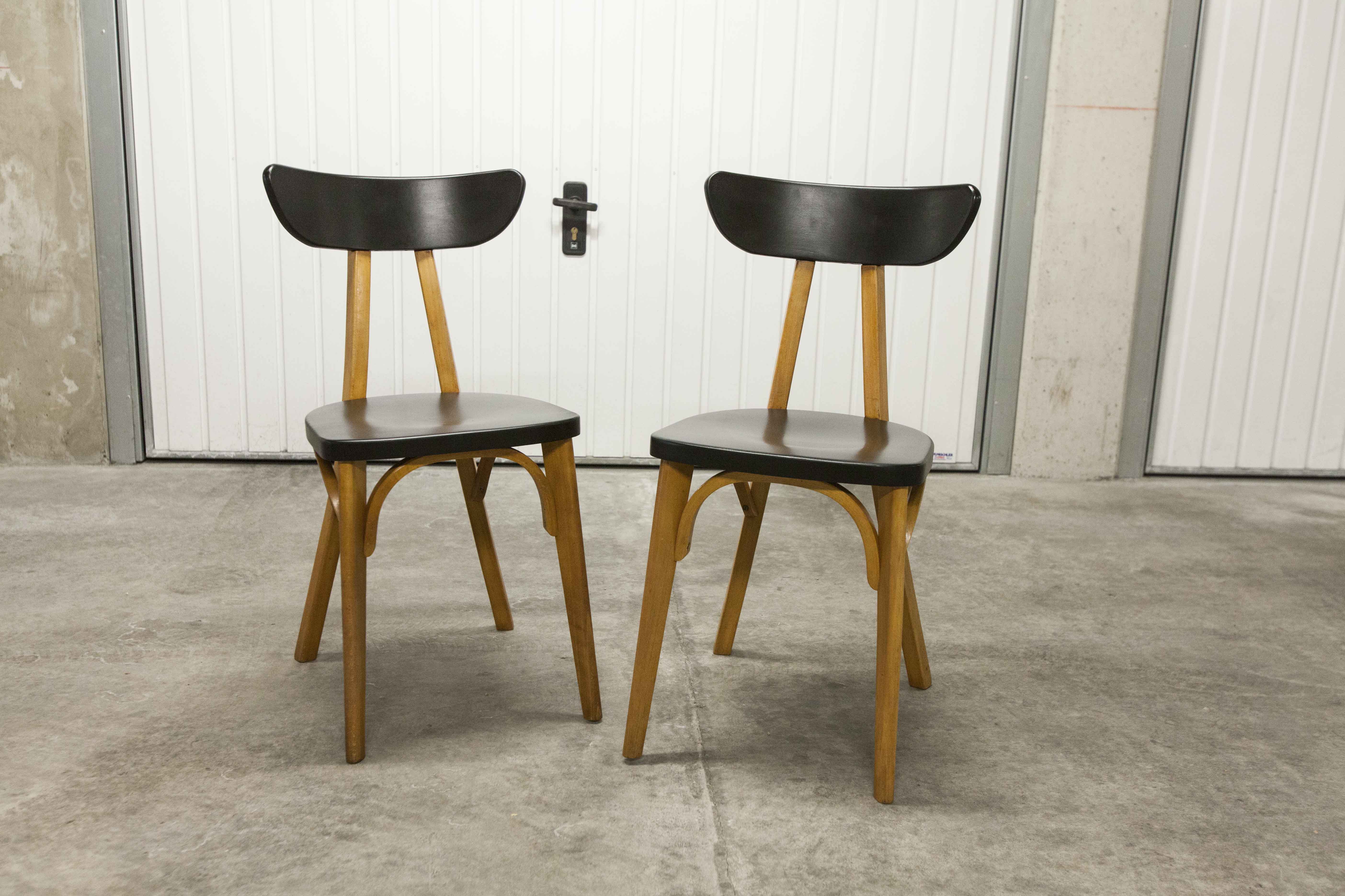 Set of 6 restored Luterma "banana" chairs