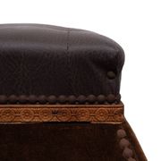 Stunning curved Velvet pouf with storage 1960s France