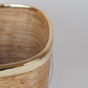 Vintage Italian style pencil holder and brass planter or basket.