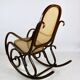 Chaise berçante vintage marron